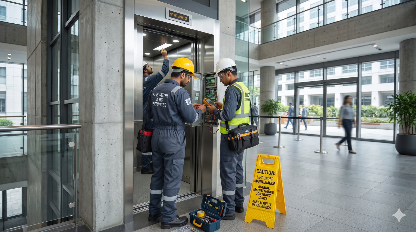 Blue Horse Elevators technicians